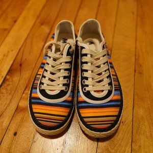 MARNI Striped Canvas Sneakers (Size: US 7,  EU 37)